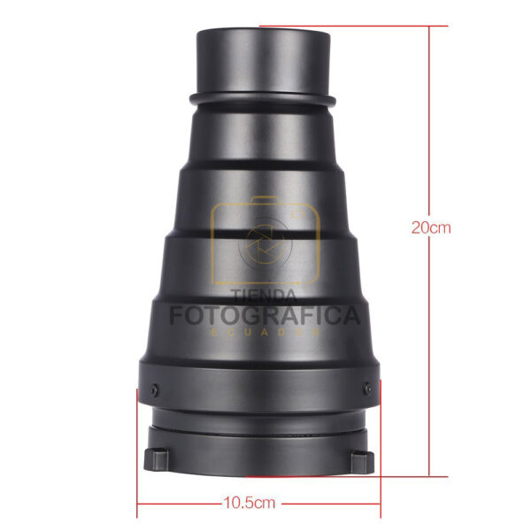 Snoot / cono de luz Profesional con grid y 5 geles incluidos - Imagen 2