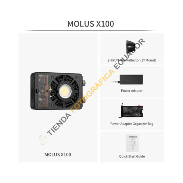 Luz Continua Zhiyun MOLUS X100 – Luz Monolight COB Bicolor de Bolsillo - Imagen 10