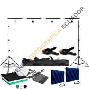 Kit fondos profesionales para fotografía y vídeo LARGE 2x3M con backdrop Standard