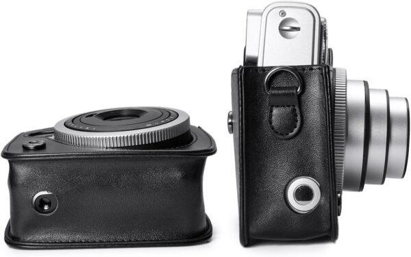Estuche de cuero negro para cámara instantánea Fujifilm Instax Mini - Imagen 3