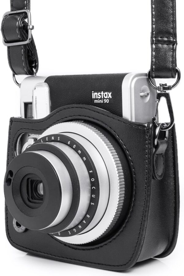 Estuche de cuero negro para cámara instantánea Fujifilm Instax Mini - Imagen 4